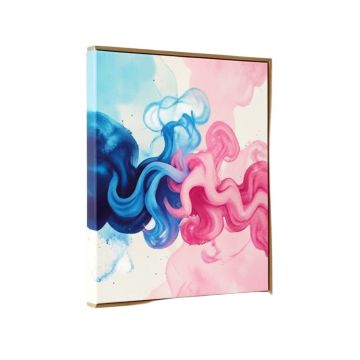 Abstract Smoke On The Water Paint Strokes - Picture Frame Graphic Art Print On Canvas