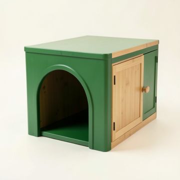 Glen Arc Empty Furniture-Style Litter Enclosure (synthetic illustration; no displayed measurements)