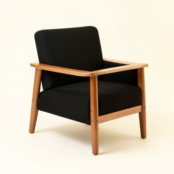 Glen Dale Upholstered Armchair - Black (synthetic illustration; no displayed measurements)
