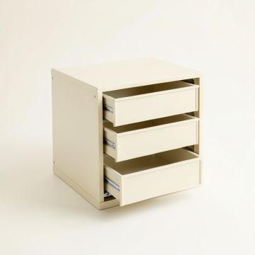 Olive Bluff Small-Parts Storage Drawer Cabinet - Ivory (synthetic illustration; no displayed measurements)