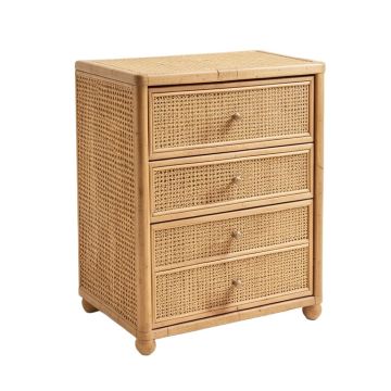 Nightingale Antiqued Rattan 3 Drawer Accent Chest