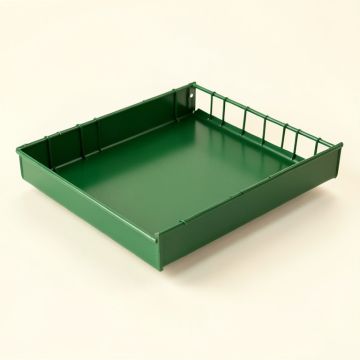Fern Crest Empty Under-Desk Cable Tray - Green (synthetic illustration; no displayed measurements)