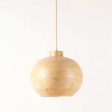 Willow Arc Pendant Light Suspended From One Plain Cable - Beige (synthetic illustration; no displayed measurements)