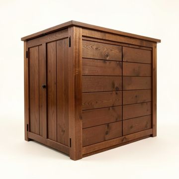 5 Ft. W X 3 Ft. D Solid Wood Horizontal Garbage Shed (synthetic illustration; no displayed measurements)