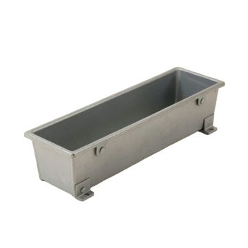 Linden Crest Empty Railing Planter With Integral Brackets - Gray