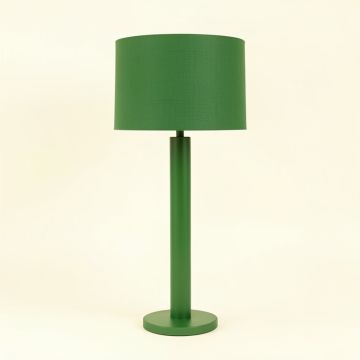 Cliff Bridge Floor Lamp With A Plain Fabric Shade - Green (synthetic illustration; no displayed measurements)