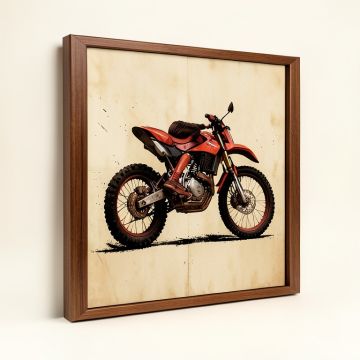 Sign Dirt Biking Framed Graphic Art (synthetic illustration; no displayed measurements)