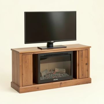 Delaine Tv Stand For Tvs Up To 90 '' With Electric Fireplace Included (synthetic illustration; no displayed measurements)