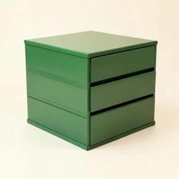 Elm Edge Small-Parts Storage Drawer Cabinet - Green (synthetic illustration; no displayed measurements)