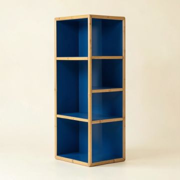 Juniper Dale Narrow Cubby Tower - Blue (synthetic illustration; no displayed measurements)