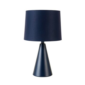 Elm Arc Table Lamp With A Plain Fabric Shade