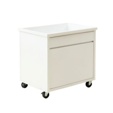 Slate Crossing Empty Rolling Workshop Cart - White
