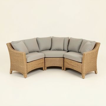 Jagger 3 Piece Rattan Seating Group With Cushions (synthetic illustration; no displayed measurements)