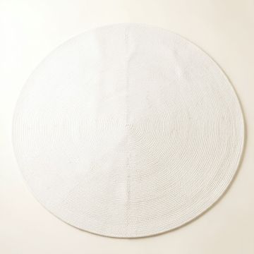 Moss Arc Round Area Rug - White (synthetic illustration; no displayed measurements)