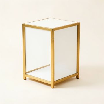 Albertville Metal Nightstand In White/Gold (synthetic illustration; no displayed measurements)