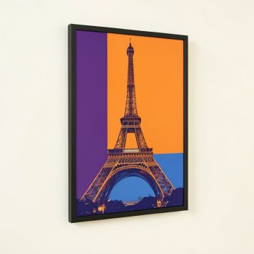 Modern Art Paris Eiffel Tower Graphic Art (synthetic illustration; no displayed measurements)