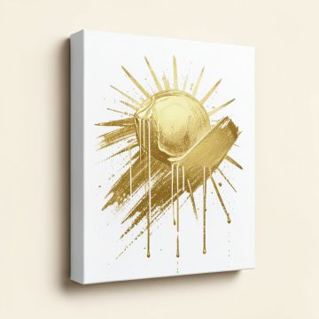 Abstract Strokes Sun And Rain Paint - Wrapped Canvas Graphic Art Print (synthetic illustration; no displayed measurements)