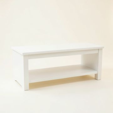 Hill Bend Indoor Bench - White (synthetic illustration; no displayed measurements)
