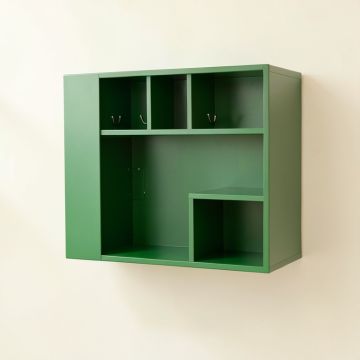 Cliff Bluff Wall-Mounted Entryway Organizer Shelf - Green (synthetic illustration; no displayed measurements)