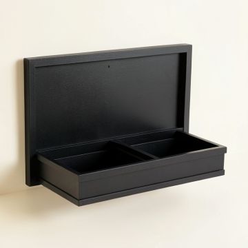 Stone Arc Empty Wall-Mounted Tool Organizer Panel - Black (synthetic illustration; no displayed measurements)