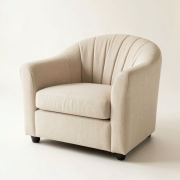 Fern Bridge Upholstered Armchair - Beige (synthetic illustration; no displayed measurements)