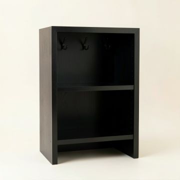 Ash Bluff Empty Mug-Storage Cabinet Insert - Black (synthetic illustration; no displayed measurements)