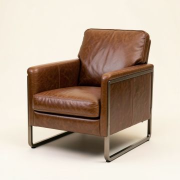 Melfa 30 '' Wide Genuine Leather Armchair (synthetic illustration; no displayed measurements)