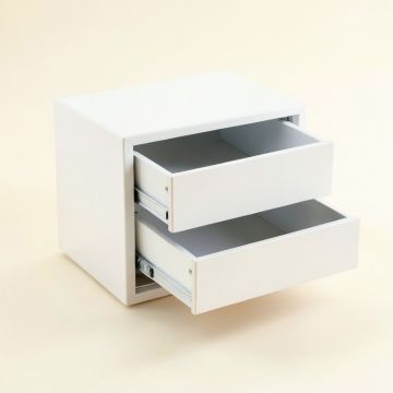 Linden Bridge Small-Parts Storage Drawer Cabinet - White (synthetic illustration; no displayed measurements)