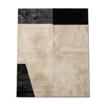 Chanler Hand-Tufted Wool Beige/Black Area Rug