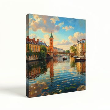 `` Banks Of The Seine At Argenteuil '' By Pierre-Auguste Renoir Painting Print On Wrapped Canvas (synthetic illustration; no displayed measurements)