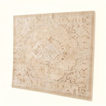 Nile Tarifa Bohemian Medallion Beige Area Rug (synthetic illustration; no displayed measurements)