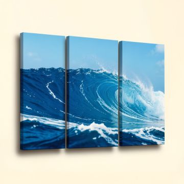 Ocean Waves In Hawaii - 3 Piece Graphic Art On Wrapped Canvas Set (synthetic illustration; no displayed measurements)