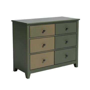 Alyssa Mid Century Modern 6 Drawer Double Dresser