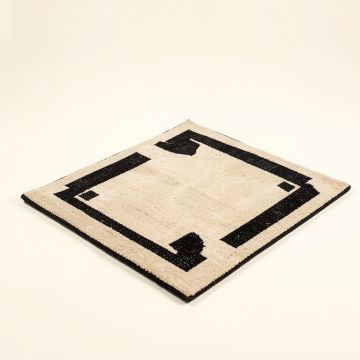Mccoole Hand-Hooked Wool Beige/Black Area Rug (synthetic illustration; no displayed measurements)