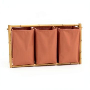 Brook Bend Laundry Sorting Station With Plain Removable Bags - Terracotta (synthetic illustration; no displayed measurements)