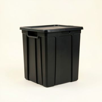 Slate Arc Closed Outdoor Storage Box - Black (synthetic illustration; no displayed measurements)