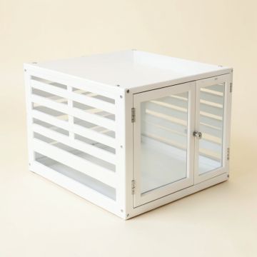 River Branch Empty Furniture-Style Pet Crate - White (synthetic illustration; no displayed measurements)