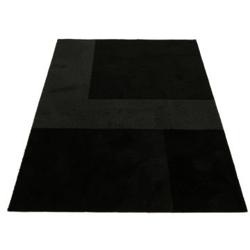Glen Bend Rectangular Area Rug - Black