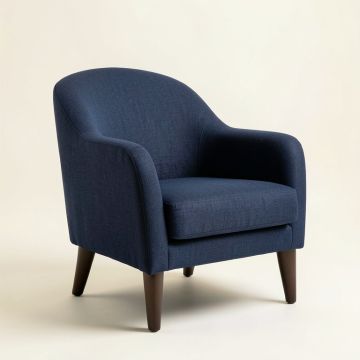 Willow Bridge Upholstered Armchair - Navy (synthetic illustration; no displayed measurements)