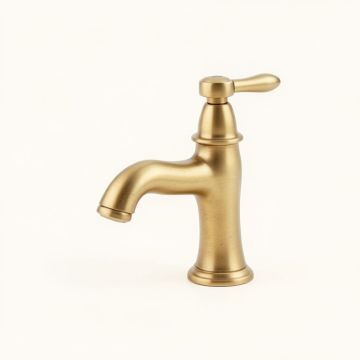 Off Center Brass Faucet (synthetic illustration; no displayed measurements)