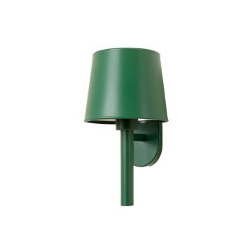 Clay Crest Wall Sconce Mounted On A Plain Wall - Green