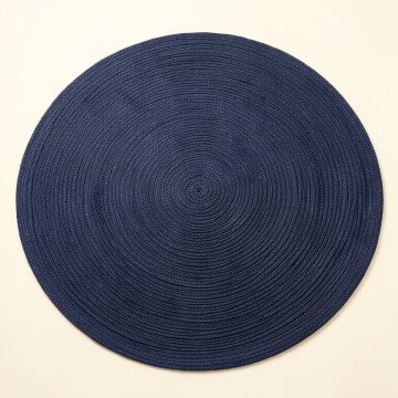 Shore Canyon Round Area Rug - Navy (synthetic illustration; no displayed measurements)
