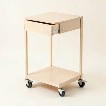 Fern Dale Empty Rolling Workshop Cart - Beige (synthetic illustration; no displayed measurements)