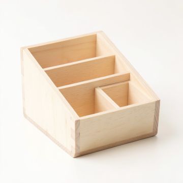 Maple Arc Empty Coffee-Station Organizer - Ivory (synthetic illustration; no displayed measurements)