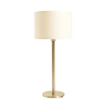 Vale Brook Floor Lamp With A Plain Fabric Shade - Ivory