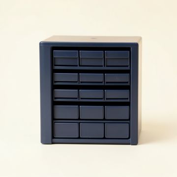 Stone Crossing Small-Parts Storage Drawer Cabinet - Navy (synthetic illustration; no displayed measurements)