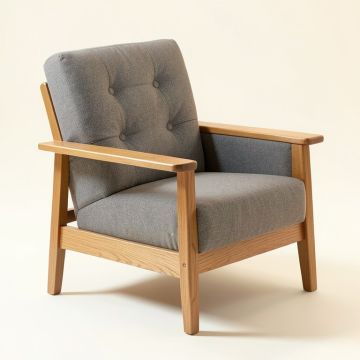 Basel 31.5 '' Wide Tufted Polyester Lounge Chair (synthetic illustration; no displayed measurements)