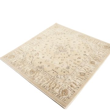 Runner Brandt Oriental Hand-Knotted Wool Beige Area Rug