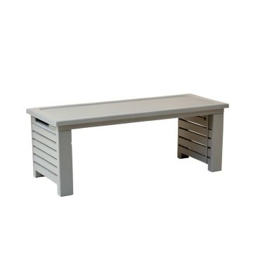 Linden Arc Narrow Outdoor Storage Bench - Gray