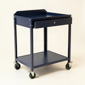 Alder Branch Empty Rolling Workshop Cart - Navy (synthetic illustration; no displayed measurements)